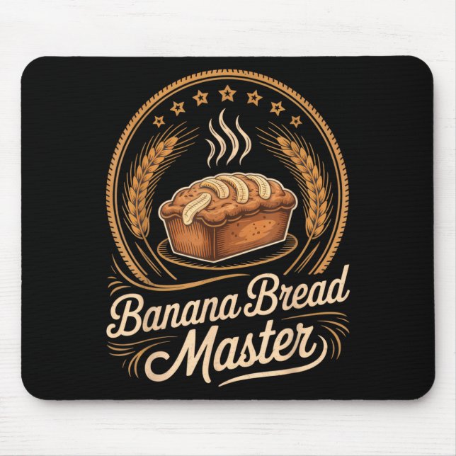 Alfombrilla De Ratón Banana Bread Master Baker Chef Humor Fall Baking L (Frente)