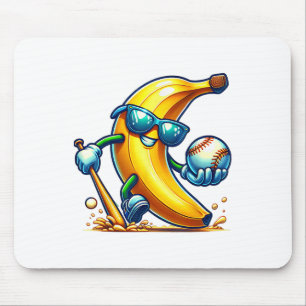 Alfombrilla De Ratón Banana Sungles Face Funny Fruit Guay Banana Funny