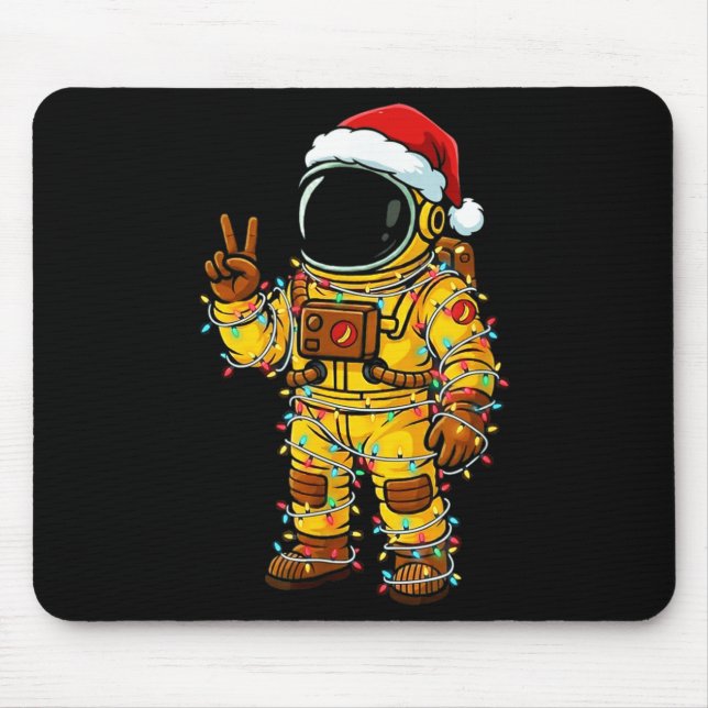 Alfombrilla De Ratón Bananaut Space Explorer - Christmas Astronaut Ligh (Frente)