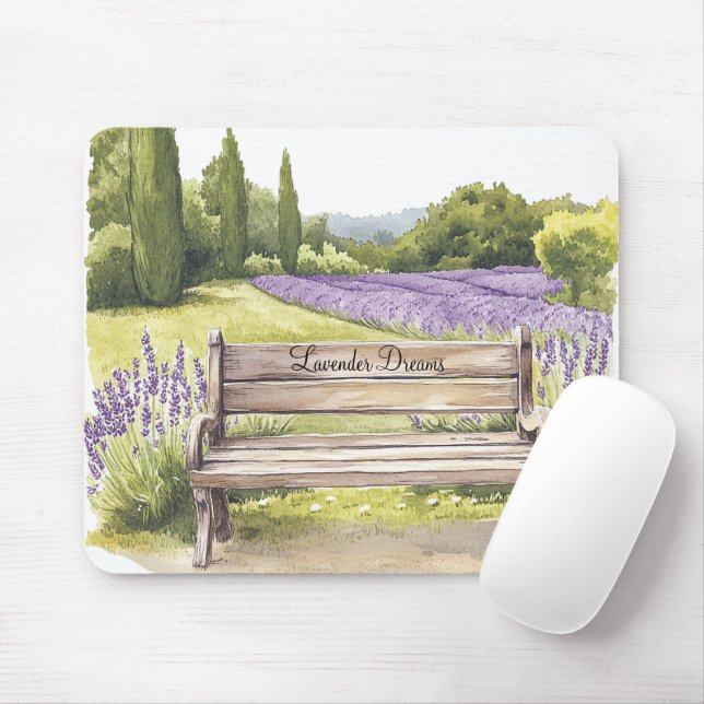 Alfombrilla De Ratón Banco de los Sueños de Lavanda (Con ratón)