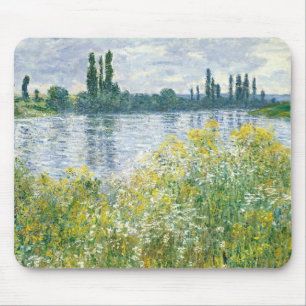 Alfombrilla De Ratón Bancos de Claude Monet el   del Sena, Vetheuil,