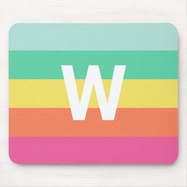 Alfombrilla De Ratón Banda de colores del arcoiris personalizado (Frente)