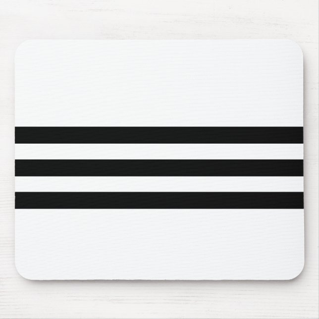 Alfombrilla De Ratón Banda negra y blanca (Frente)