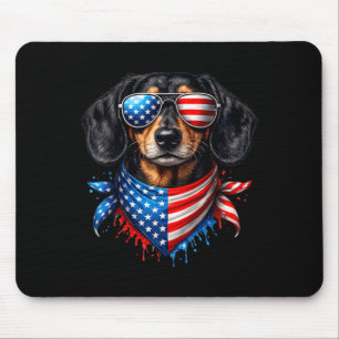 Alfombrilla De Ratón Bandana para Dachshund 4 de Julio Patriótico Amant