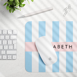 Alfombrilla De Ratón Bandas azules, Patrón rayado, Líneas, Su Nombre
