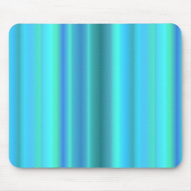 Alfombrilla De Ratón Bandas de arco iris verde azul (Frente)