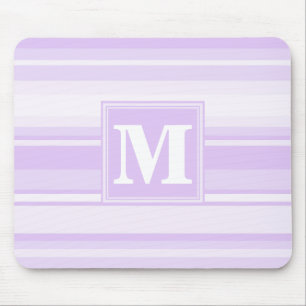 Alfombrilla De Ratón Bandas de lilac monogramo