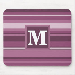 Alfombrilla De Ratón Bandas de mauve monogramo