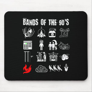 Alfombrilla De Ratón Bandas de Rock Alternativo icónicas y divertidas d