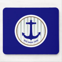 Bandas grises náuticas y ancla azul