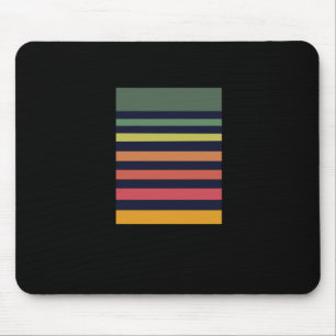 Alfombrilla De Ratón Bandas Retro Horizon - Diseño Digital Minimalista 
