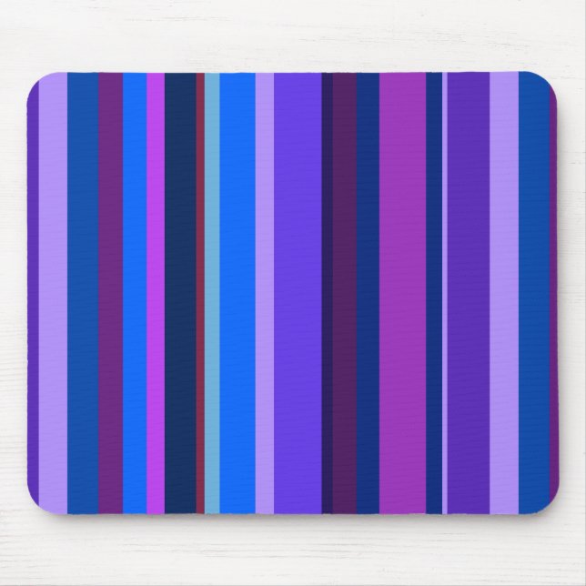 Alfombrilla De Ratón Bandas verticales azul y violeta (Frente)