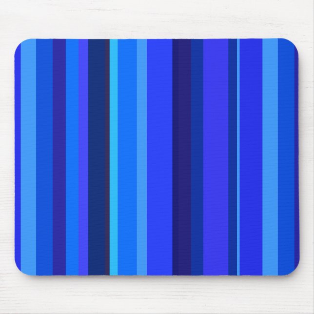 Alfombrilla De Ratón Bandas verticales azules (Frente)