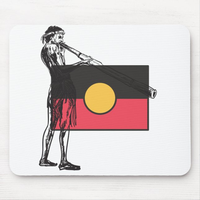 Alfombrilla De Ratón Bandera aborigen australiana y origen aborigen (Frente)