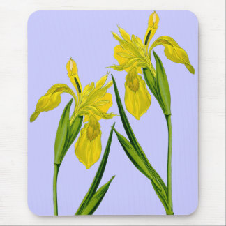 Alfombrilla De Ratón Bandera amarilla Iris Twins Mousepad