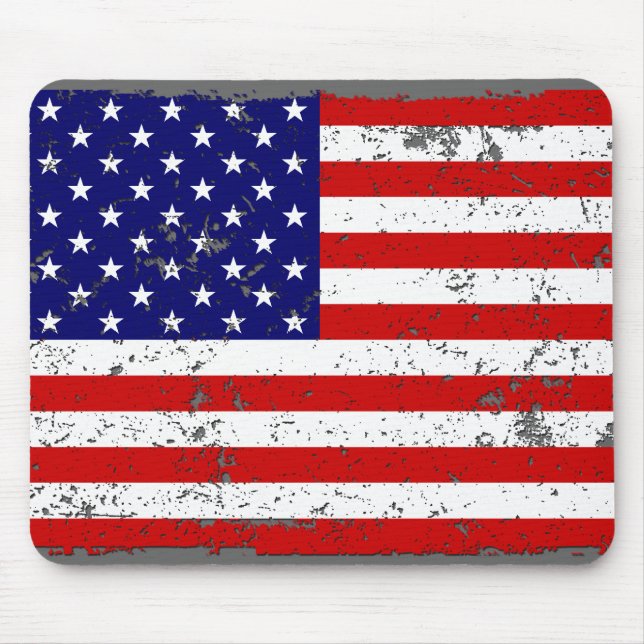 Alfombrilla De Ratón Bandera americana apenada Mousepad (Frente)