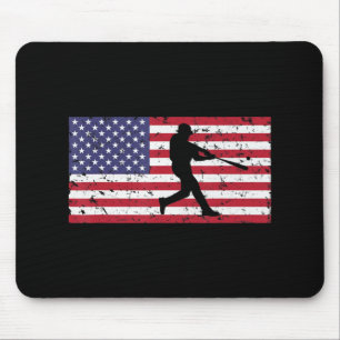 Alfombrilla De Ratón Bandera Americana Béisbol Guay Vintage Gift Jersey