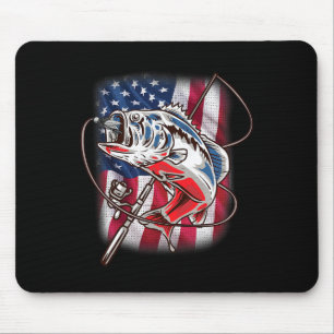 Alfombrilla De Ratón Bandera Americana Camisa Pesquera Vintage Estados 