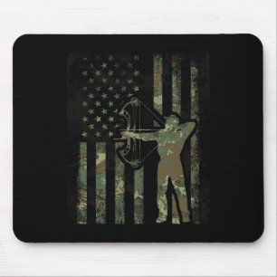 Alfombrilla De Ratón Bandera Americana Camo Regalo De Caza De Púas Para