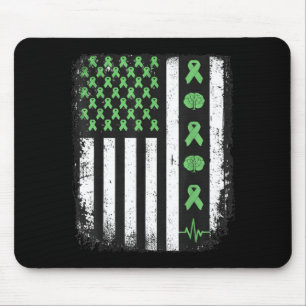 Alfombrilla De Ratón Bandera americana de concienciación sobre salud me