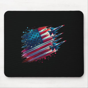 Alfombrilla De Ratón Bandera Americana De EE. UU. Patriótica 4 De Jul A