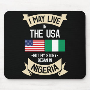Alfombrilla De Ratón Bandera Americana De Nigeria Regalos De Raíces Nig