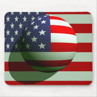 Alfombrilla De Ratón Bandera americana del globo