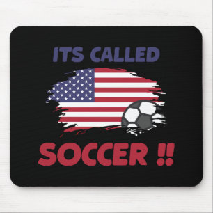 Alfombrilla De Ratón Bandera americana divertida se llama FUTBOL no FOO