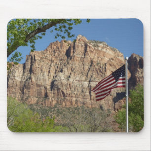 Alfombrilla De Ratón Bandera Americana en el Parque Nacional Zion I