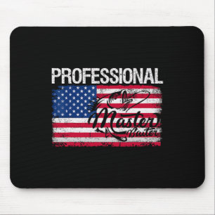 Alfombrilla De Ratón Bandera Americana Funny Fishing Retro Mas Profesio