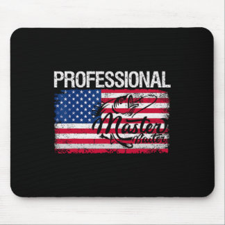 Alfombrilla De Ratón Bandera Americana Funny Fishing Retro Mas Profesio
