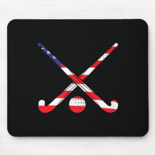 Alfombrilla De Ratón Bandera Americana Hockey Sobre Césped Patriota Usa