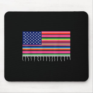Alfombrilla De Ratón Bandera Americana Mexicana Usa Serape Cinco De May