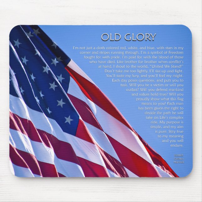 Alfombrilla De Ratón Bandera americana Mousepad (Frente)