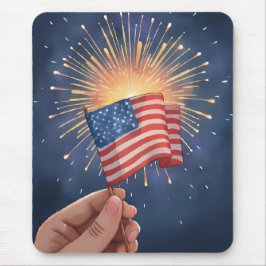 Alfombrilla De Ratón Bandera Americana Patriótica