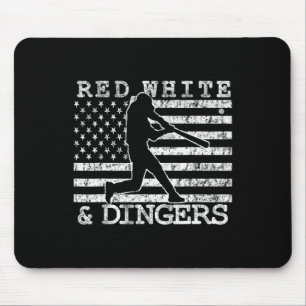 Alfombrilla De Ratón Bandera Americana Roja Blanca Y Dingers Venden Reg