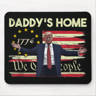 Alfombrilla De Ratón Bandera Americana Trump Daddys Home We The People
