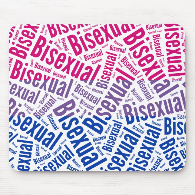 ALFOMBRILLA DE RATÓN BANDERA BISEXUAL DEL MODELO DE LA PALABRA - .PNG (Frente)