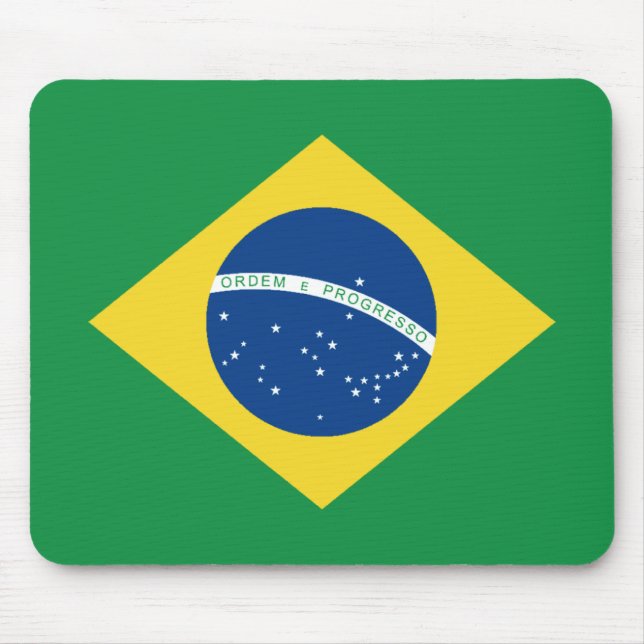 Alfombrilla De Ratón Bandera brasileña Mousepad (Frente)