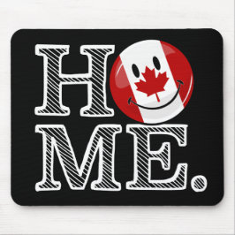 Alfombrilla De Ratón Bandera canadiense sonriente casera dulce de