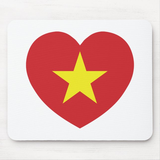 Alfombrilla De Ratón Bandera cardíaca de Vietnam (Frente)