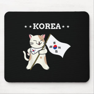 Alfombrilla De Ratón Bandera Coreana Y Gato Corea Del Sur