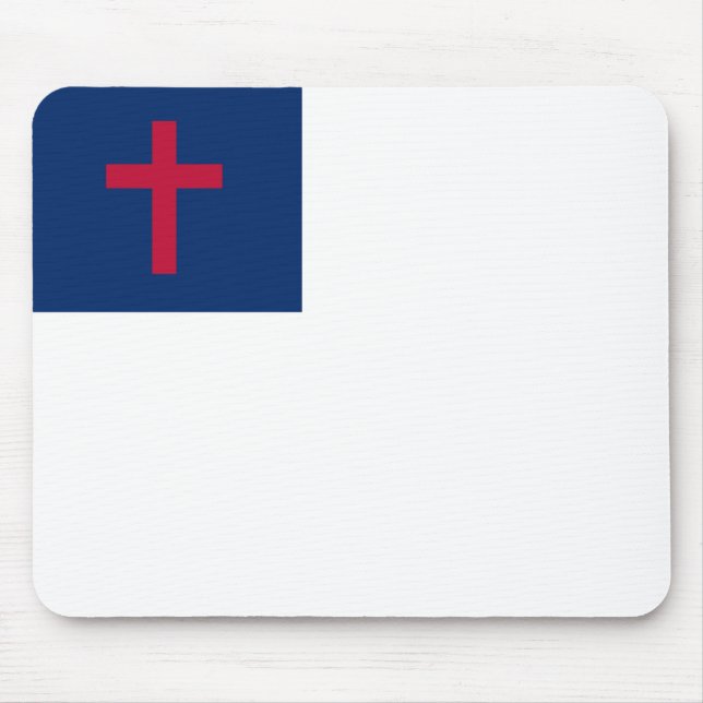 Alfombrilla De Ratón Bandera cristiana Mousepad (Frente)