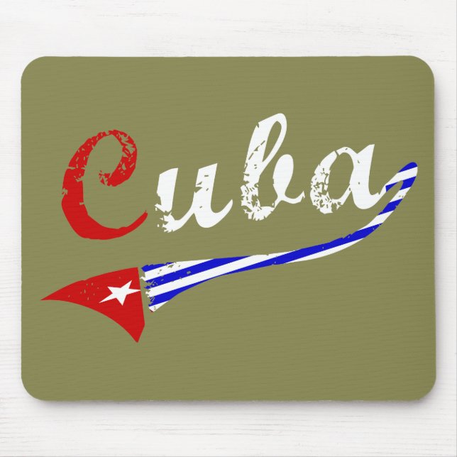 Alfombrilla De Ratón Bandera cubana (Frente)