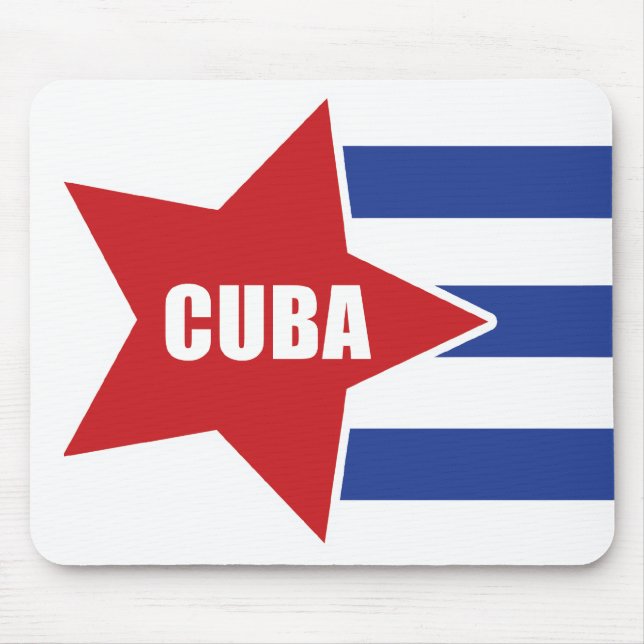 Alfombrilla De Ratón Bandera cubana Mousepad (Frente)