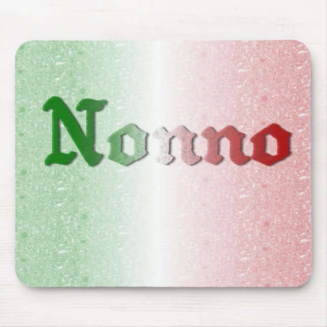 Alfombrilla De Ratón Bandera de abuelo italiana Mousepad de Nonno (Frente)