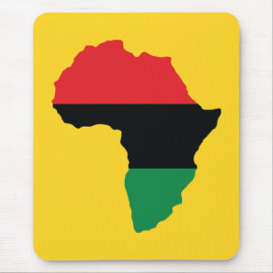 Alfombrilla De Ratón Bandera de África Roja, Negra y Verde