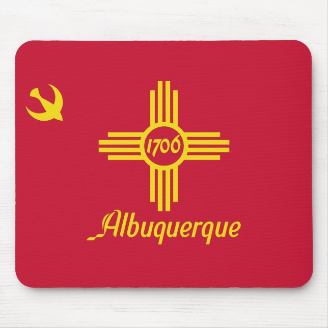 Alfombrilla De Ratón Bandera de Albuquerque, nueva almohadilla de ratón (Frente)