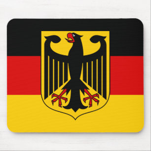 Alfombrilla De Ratón Bandera de Alemania con Escudo