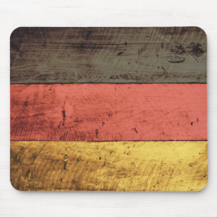 Alfombrilla De Ratón Bandera de Alemania de madera antigua